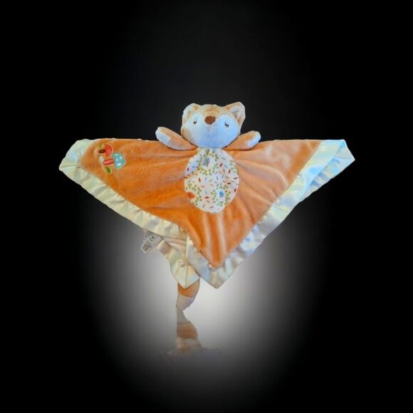 Other - Douglas Baby Fox Lovey Security Blanket Woodland Critters Mushrooms Satin Trim